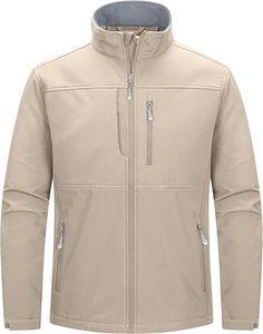 Veste softshell imperméable pour homme, doublée de polaire, coupe-vent, légère, idéale pour les voyages, la randonnée et le golf - Product Image 1