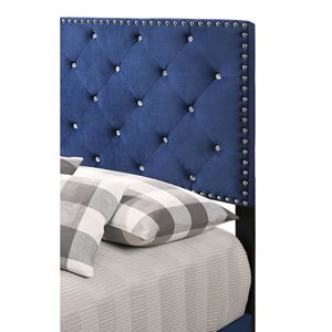 Elegante letto singolo imbottito blu navy - Categoria prodotto - Product Image 3
