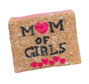 แม่ของเด็กผู้หญิงกระเป๋าใส่เหรียญลูกปัดหัวใจสำหรับผู้หญิงกระเป๋าใส่เหรียญแบบสั่งทำได้สวยงามทันสมัยกระเป๋าใส่เหรียญ - Product Image 1