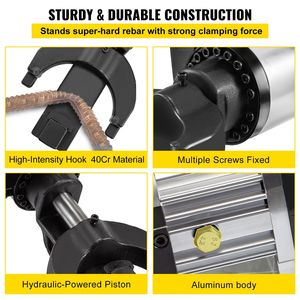 Piegatrice Elettrica per Barre d'Armatura da 1,5 KW, Idraulica Portatile da 1 Pollice (25 mm), Piegatura Rapida ed Efficiente in 5 Secondi, 110 V - Product Image 5