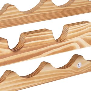 Portabottiglie da Vino a 8 Livelli per 48 Bottiglie, Scaffale Autoportante in Legno da Tavolo per Cucina, Illuminazione a Sospensione per Cucina - Product Image 6
