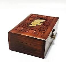 Handmade Wooden Jewellery Box for Women Square <b>Elephant</b> Design Jewelry Organizer Storage Box - Product Image 3