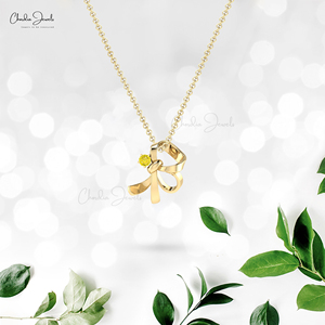 Verified Seller Handmade 14k <b>Solid</b> <b>Gold</b> <b>Pendant</b> 3mm Solitaire Yellow Sapphire Gemstone <b>Pendant</b> Top Wholesale Suppliers - Product Image 6