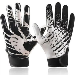Gants de football américain personnalisés de haute qualité, adhérence collante, pour adultes et jeunes, vêtements de sport, gants d'entraînement - Product Image 1
