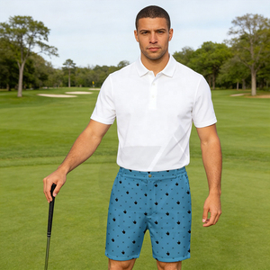 Shorts de sport et de golf pour homme et jeune homme, en nylon imperméable, 5 pouces, 5 poches, avec logo personnalisé, imprimé et motif, pour l'extérieur et l'été - Product Image 5