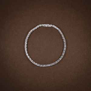 Pulsera de tenis con diamantes de moissanita VVS1 de corte esmeralda para mujer, de plata de ley 925, joyería fina, regalo de aniversario para esposas - Product Image 2