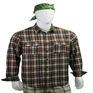 Chemise en flanelle 100 % coton pour homme, manches longues, décontractée, unie, écologique, infroissable, avec logo personnalisé, respirante - Prix abordable - Product Image 1