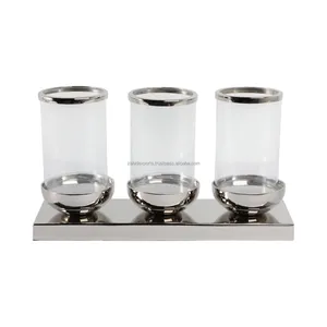 Support de bougie rustique en acier inoxydable et aluminium fait main pour la décoration de fêtes et d'événements - Vente en gros - Product Image 6