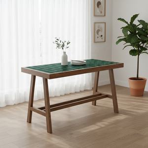 Nouvelle table à manger d'hôtellerie avec plateau en carrelage, style contemporain et minimaliste pour salon, salle à manger, hôtels, bar, restaurant - Product Image 1