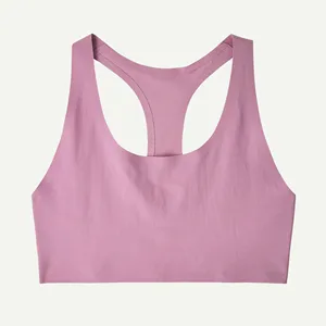 Women No Chest Pad Single Seamless Thread Sleeveless Fitness Sports Nylon/ Spandex Vest Summer Wear Outside Yoga Sport <b>Bra</b> - Product Image 4