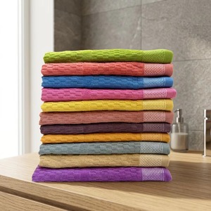 11x11 Inch Plain Cotton <b>Towel</b> Solid Dyed Woven Personal Care <b>Towel</b> <b>Small</b> Cotton Hand <b>Towel</b> 11x11 Inch Plain Dyed Woven Personal - Product Image 1