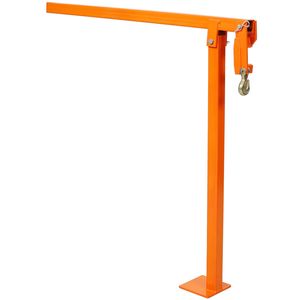 Extracteur de poteaux en T robuste de 36 po avec chaîne de levage de 47 po et treuils électriques, couleur orange - Product Image 3