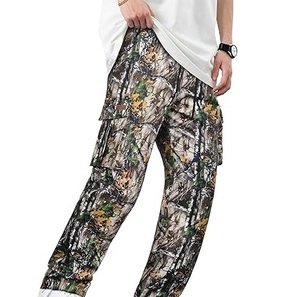 Pantalon cargo à sublimation imprimée, style tendance, avec plusieurs poches, pantalon cargo Bottomland, design camouflage - Product Image 1