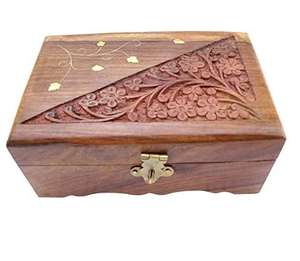 High Quality Wooden Engraving Jewelry <b>Box</b> With Brass Decorative Custom <b>Shelf</b> <b>Box</b> Jewelry Organizer for Gifting & Jewelry Display - Product Image 1
