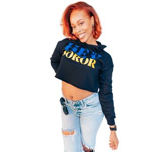 เสื้อฮู้ดครอป SGRho Hey Soror ลายตัวอักษรกรีกสำหรับผู้หญิง เสื้อฮู้ดแขนยาวลำลอง แฟชั่นสตรีทแวร์สำหรับชมรมนักศึกษา - Product Image 6