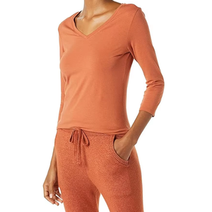 Camiseta de Manga Larga con Cuello Redondo para Mujer, Corte Regular, Tallas XS-3XL, Ropa Deportiva Transpirable - Product Image 1