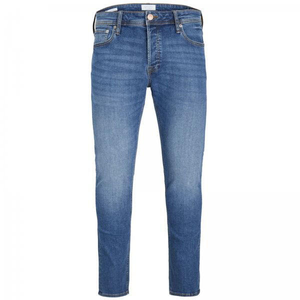 Pantalones Vaqueros de Mezclilla Tejidos para Hombre, Estilo Vintage, Otoño-Invierno, Color Sólido, Lavado Claro, Corte Regular, Ropa Urbana, Fabricante - Product Image 3