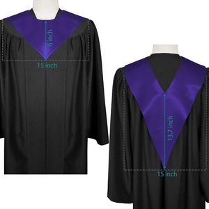 Estola Académica Decorativa para Celebración de Graduación, con Nombre del Estudiante, de Satén y Poliéster, Unisex - Product Image 2