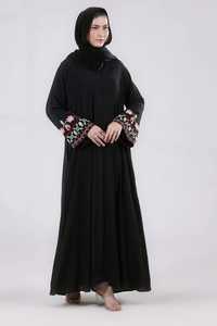 Abaya Casual Bordada con Cuentas y Flores, Cuello en V, Manga Larga, Estilo Dubai, Túnica Cardigan de Oriente Medio, Transpirable, Musulmana - Product Image 2