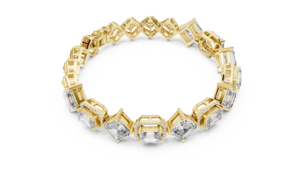 Pulsera de Eternidad con Cadena y Eslabones de Diamantes de Corte Radiante en Plata de Ley Chapada en Oro de 18K, Joyería de Lujo para Fiestas y Bodas - Product Image 2