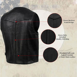Chaleco de Cuero Profesional para Motocicleta, con Logotipo Personalizado, Estilo Biker, Transpirable, Vintage - Product Image 6