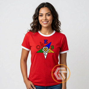 Camiseta de Algodón Casual para Mujer Eastern Star al por Mayor - Alta Calidad, Transpirable, Cuello Redondo, Manga Corta, Ecológica para Verano - Product Image 2