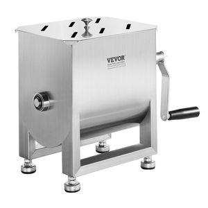 Miscelatore Manuale per Carne con Serbatoio Fisso in Acciaio Inox da 10L, per Lavorazione di Fino a 15 Libbre di Carne, Attrezzatura per Miscelare Salsicce - Product Image 1