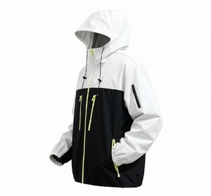 Chaqueta cortavientos estilo Contras con cremallera completa para hombre, personalizada, precio bajo, venta al por mayor directa de fábrica, chaqueta cortavientos unisex - Product Image 2