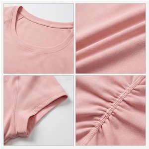 Camiseta Deportiva Corta de Yoga para Mujer, Cuello Redondo, Color Rosa, Transpirable, de Spandex y Poliéster, Marca North Approach - Product Image 5