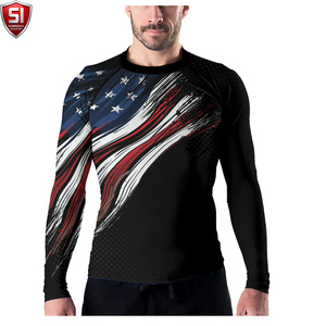 Unisex <b>Long</b> <b>Sleeve</b> <b>Compression</b> <b>Shirt</b> Crew Neck Sublimation Printed Quick Dry Breathable Full <b>Sleeve</b> Sports Body - Product Image 4