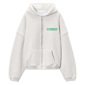 Veste zippée à capuche en polaire oversize pour homme, couleur unie, décontractée, chaude pour l'hiver, coupe classique, en polyester tricoté - Product Image 2