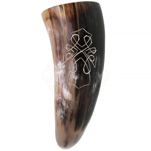 High Quality Viking Horn Mug Handcrafted Drinking Vessel Polished Natural Finish Perfect for Medieval Themed Parties - Product Image 3