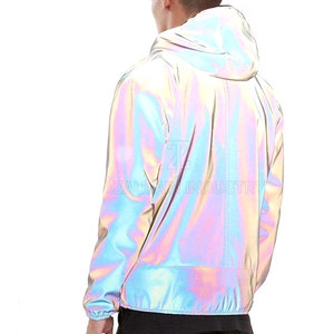 High Quality Rainbow <b>Reflective</b> <b>Jacket</b> Lightweight Outdoor Wear With Colorful <b>Reflective</b> Finish Cycling <b>Running</b> And Daily Use - Product Image 2
