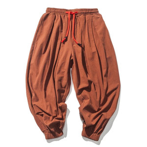 Nuevos Pantalones Harem Extra Grandes y Ligeros para Hombre, Estilo Chino, 100% Algodón Canvas, Transpirables, Ecológicos, Bordados, Vintage - Product Image 3