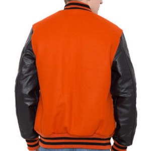 Men's Casual Wear Premium Quality Letterman Jacket Wholesale Clothing with Stand Collar - Product Image 4