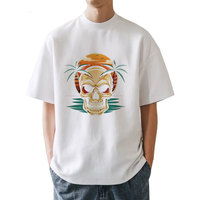 Camiseta de Manga Corta con Cuello Redondo para Hombre, Diseño de Monkey D. Luffy de One Piece, Estampado Animal, Algodón de 200g, Corte Regular