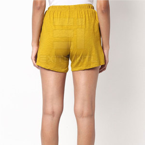 Shorts pour femmes élégants de haute qualité, 100% coton, respirants, couleur unie, personnalisables, vente en gros - Product Image 3