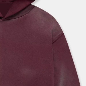 Sweat à capuche zippé décontracté vintage délavé à l'acide en coton épais streetwear thermique oversize pour homme hiver 2026 - Product Image 3