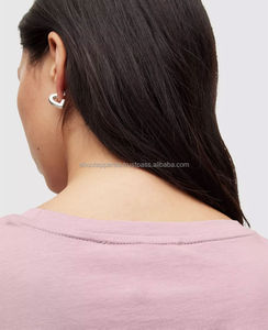 Camisetas Personalizadas Casuales de Talla Grande para Mujer, Camisetas de Algodón Vintage con Estampado, Camisetas Deportivas Lisas con Lavado Ácido, Camisetas Extra Grandes - Product Image 3