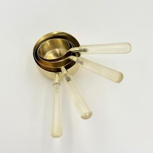 Juego de tazas medidoras de acero inoxidable duradero para hornear, cocinar y uso en la cocina con construcción resistente y de larga duración. - Product Image 2