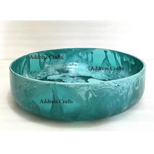 ชามช็อกโกแลตเรซิ่นยอดนิยม ถาดเรซิ่นรักษ์โลก ชามสลัดทรงกลมสีขาวทนทาน ภาชนะสำหรับงานแต่งงานและงานเลี้ยง - Product Image 3