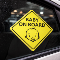 Autocollant personnalisé CALA pour vitre de voiture, logo/badge, dessin animé, avertissement, auto-adhésif, réutilisable, à usage unique, décoration de voiture