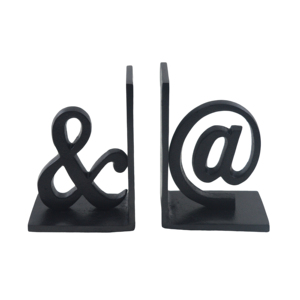 Sujetalibros Negros Mate, Sujetalibros de Metal Hueco, Diseño Personalizado Moderno, Soporte Decorativo para Libros, para Estantes - Product Image 1