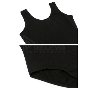 Nouveau justaucorps de gymnastique sans manches pour bébés filles, en maille ornée de strass, tissu respirant extensible en polyester et élasthanne 220 GSM - Product Image 4