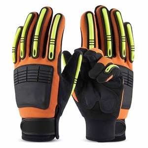 Gants de travail mécaniciens Amara de haute qualité, en cuir synthétique renforcé, résistants aux chocs et aux coupures, protection personnelle pour les mains - Product Image 4