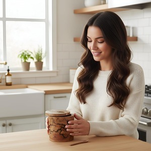 Nouvelle boîte à épices en bois au design moderne, rangement de cuisine naturel en acacia, produit artisanal indien de qualité supérieure, décoration de mariage et de maison - Product Image 6