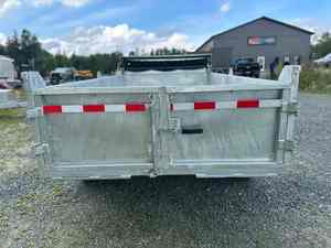 รถพ่วงฟาร์มคุณภาพสูงจากโรงงานพร้อมจำหน่าย รถพ่วงดั๊มพ์ข้างสูงขนาด 7x14 และรถพ่วงดั๊มพ์สำหรับรถแทรกเตอร์ขนาด 6x12 - Product Image 5