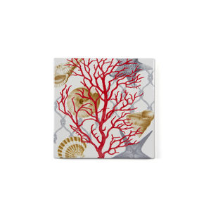 Posavasos de Cerámica Excelsa Coral, 16x1x16 cm, Multicolor, Decorativo para Cocina - Product Image 1