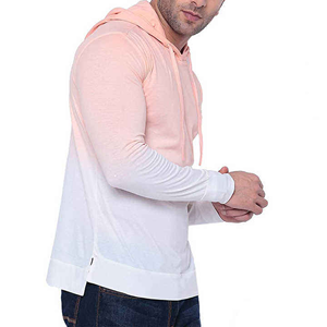 เสื้อสเวตเตอร์มีฮู้ดสีไล่ระดับสำหรับผู้ชายทรงเข้ารูปลำลองแขนยาวผ้าฝ้ายถักสไตล์ฤดูใบไม้ผลิ - Product Image 4