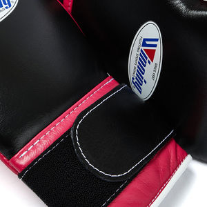 Gants de boxe professionnels en cuir véritable avec fermeture Velcro, noirs et roses, avec support de poignet, doigts entièrement protégés, personnalisables pour l'entraînement - Product Image 2